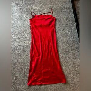 Old Navy Red Satin Occasion Slip